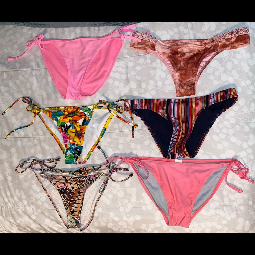 Six small bikini bottoms